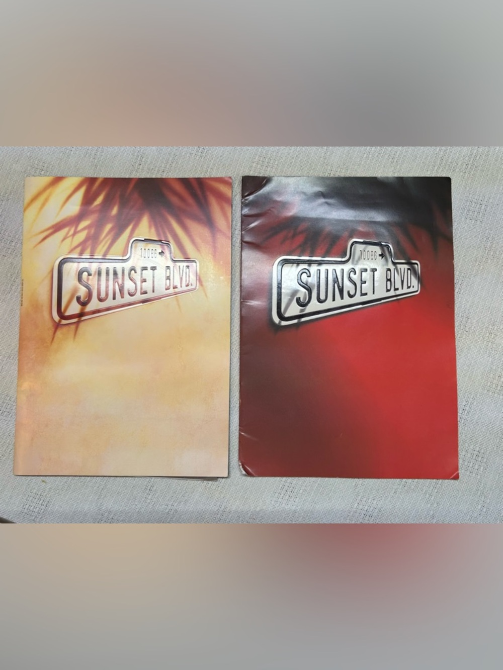 2 "SUNSET BLVD." GLENN CLOSE ORIGINAL 1993 SOUVENIR L.A. CAST THEATRE PROGRAM